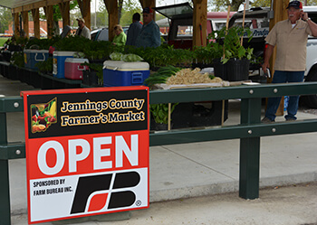 Farmers Market_Jennings County_FB Sign and Clarence Wullenweber